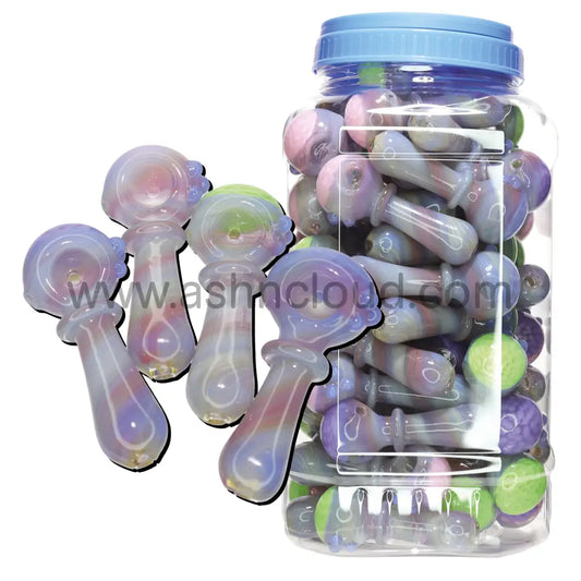 60 Pcs – Jar #36 Glass Hand Pipe Spoon $5 Each Simple