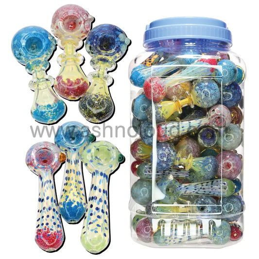 60 Pcs – Jar #38 Glass Hand Pipe Spoon $3.75 Each