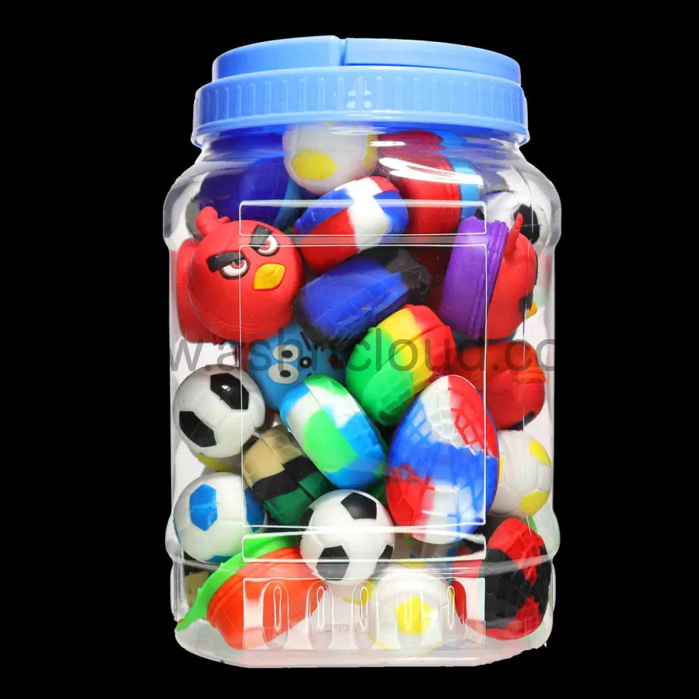 Silicone Container Figures Mix, 60-Piece