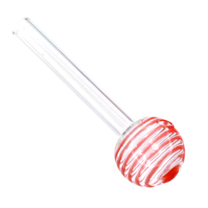 4 in - Multicolor Twisted Head Oil Burner Clear Body