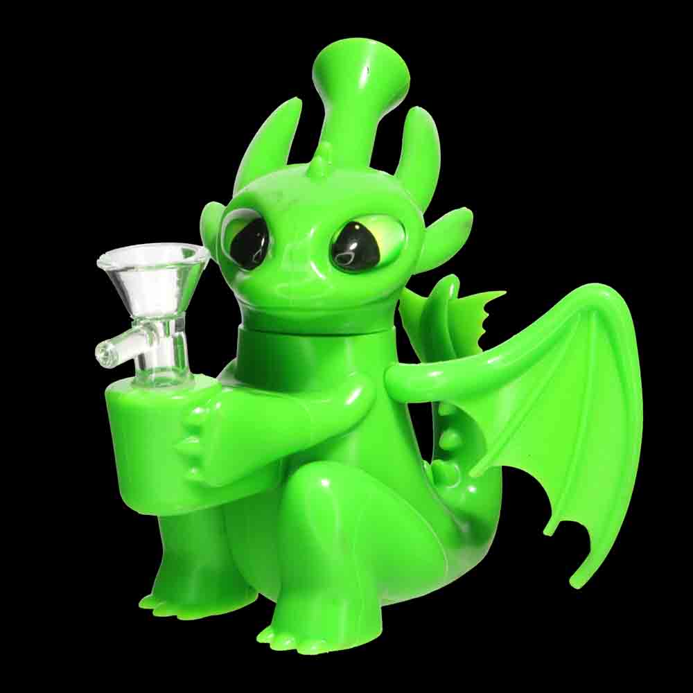 Dragon Silicone Bong with Glass Bowl – Wholesale Durable Novelty Water Pipe