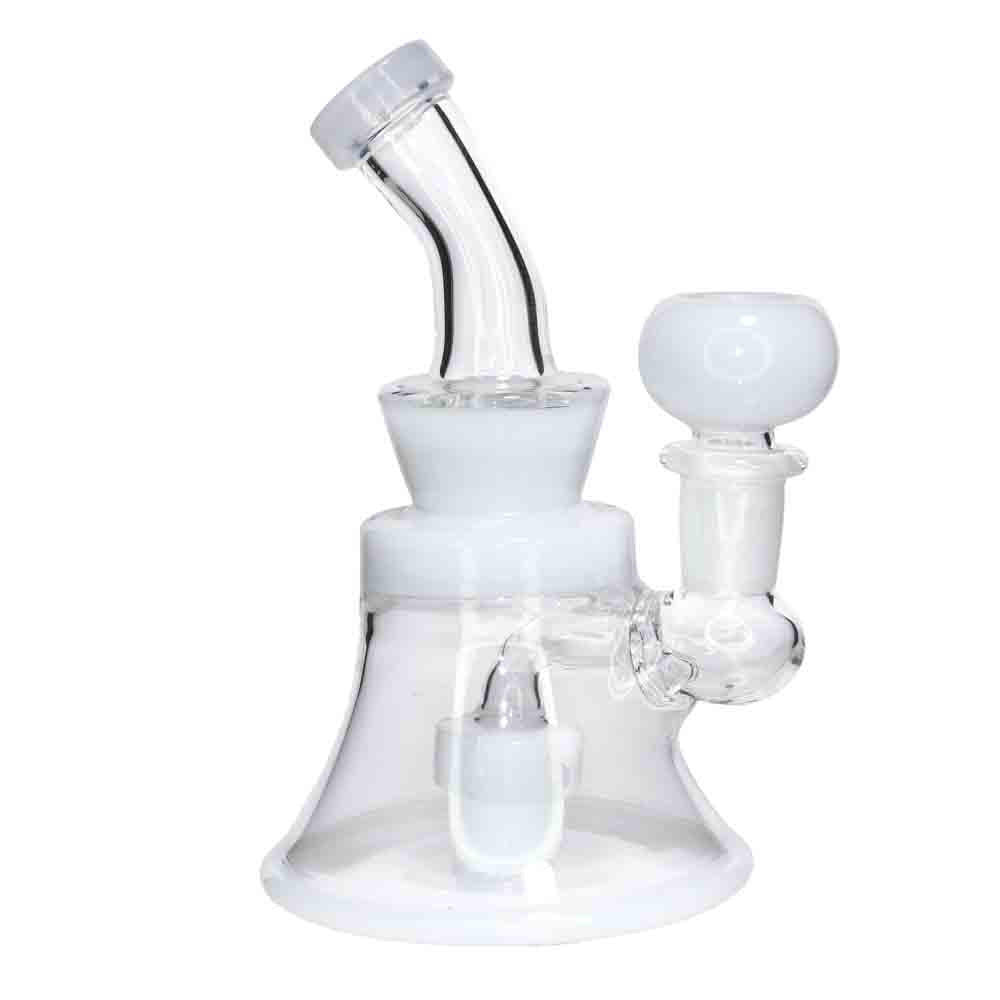 Mini Bell-Shaped Glass Bong – 6” Compact Water Pipe for Smoke Shops (Assorted Colors)