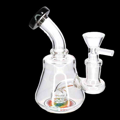 5" Mini Glass Bong with Color Mouthpiece & Perc – Wholesale Compact Water Pipe
