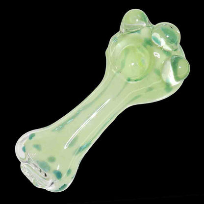 5" Slime Color Glass Hand Pipe with Rainbow Accents – Spoon Pipe