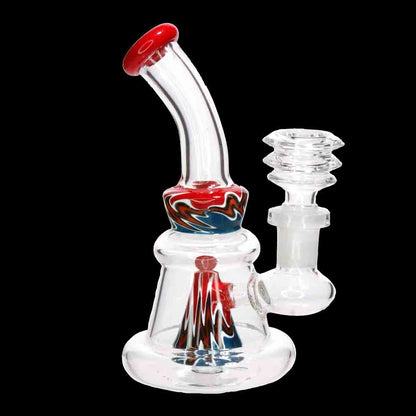 6.5" Color Cone Perc Rig | Heavy Glass Mini Water Pipe