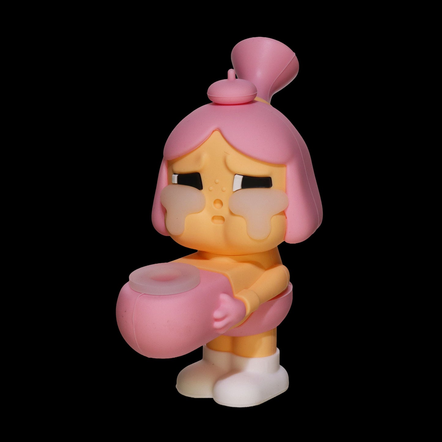 Crying Girl Character Silicone Hand Pipe – Assorted Colors Wholesale