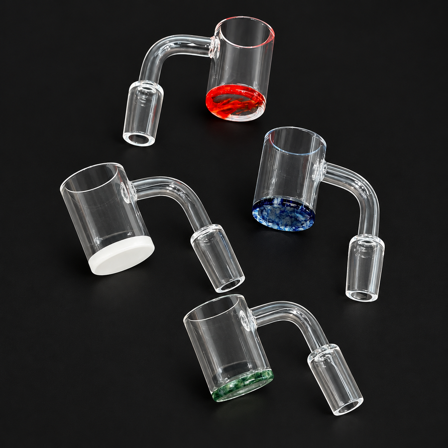 14mm Colored Bottom Quartz Banger – 90°