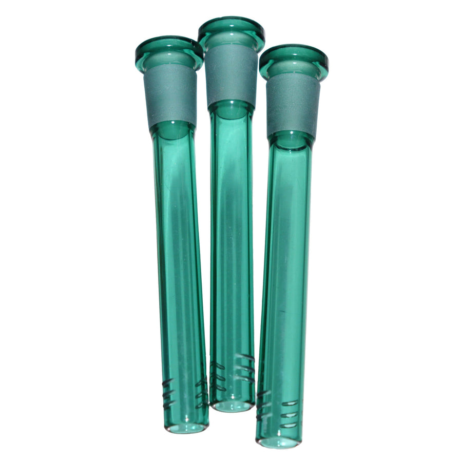 4 Inch Teal Glass Downstem