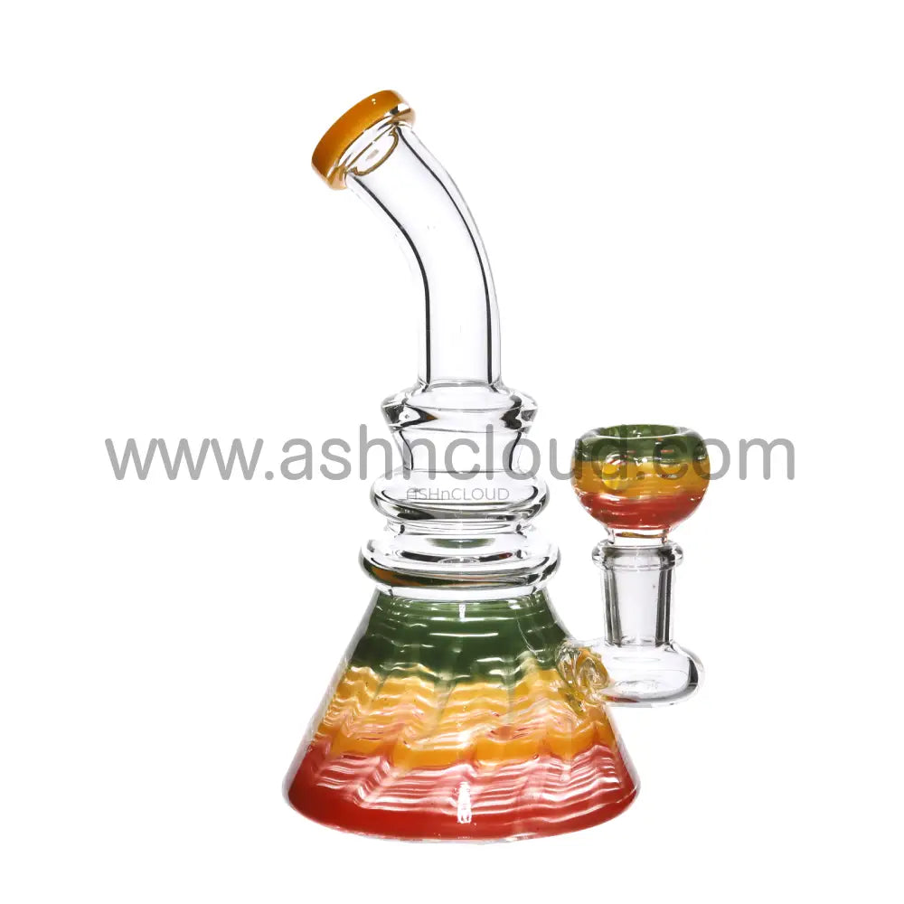 7 In - Angled Raked Cone Mini Glass Bong