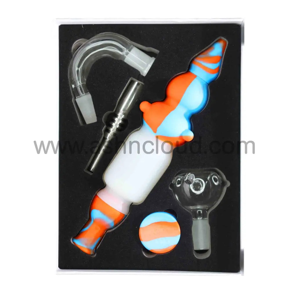 7 In - Box Orange Silicone Nectar Collector Kit