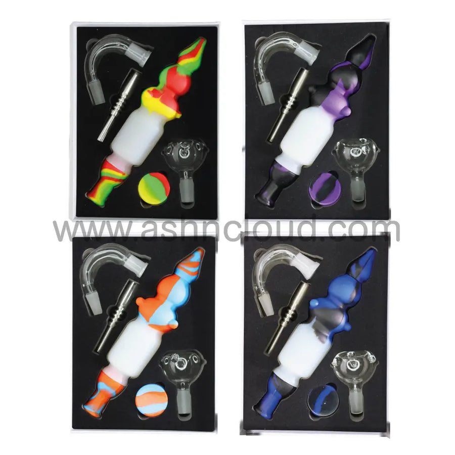 Silicone Nectar Collector Kit with Titanium and Glass Tips