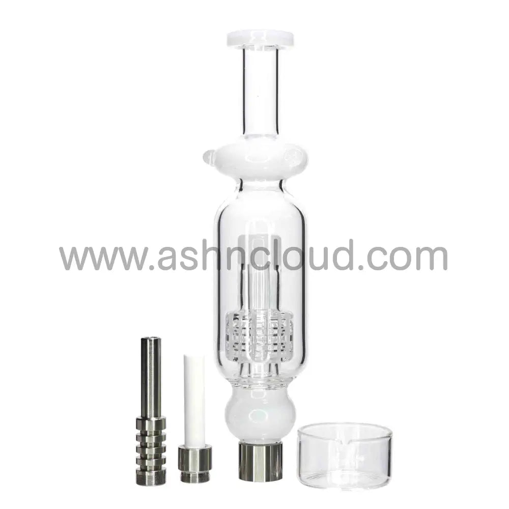 7 In – Box White Glass Nectar Collector Kit Titanium Nail Slime Colors