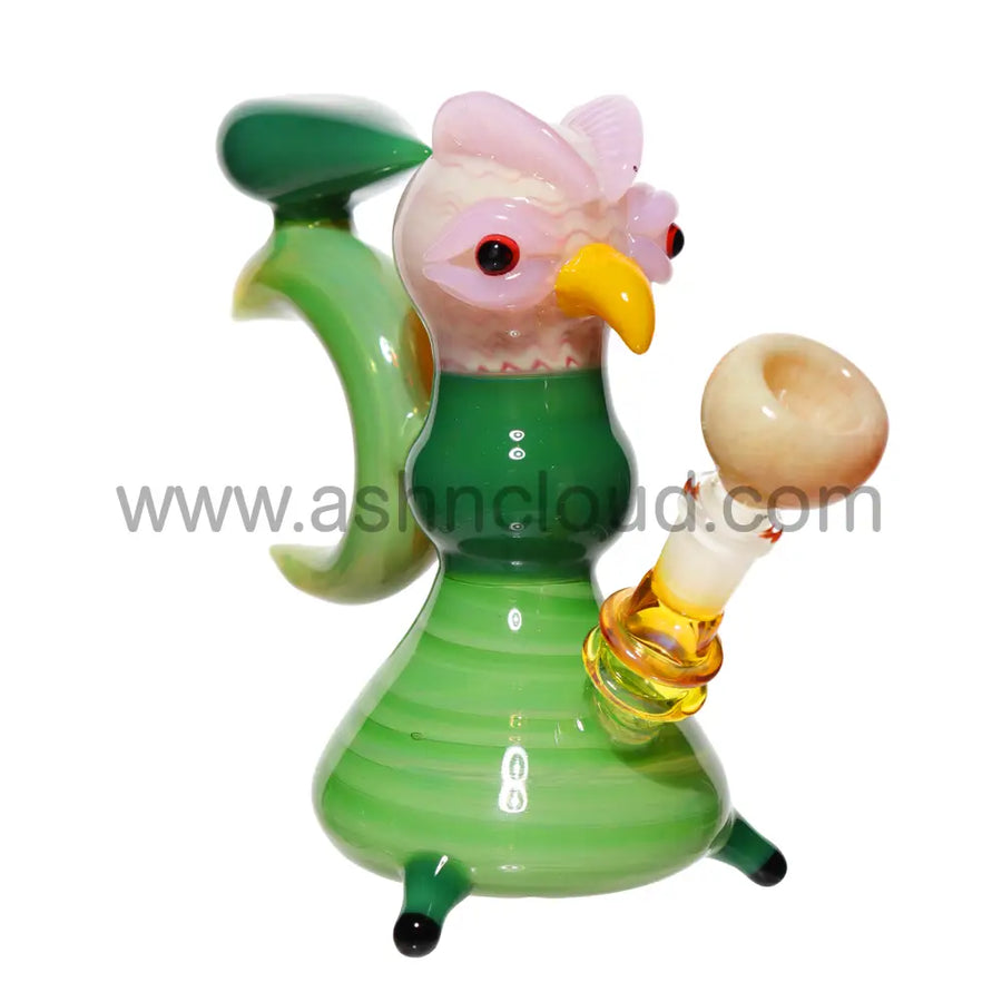7 Inch Chicken Head Fancy Glass Bubbler