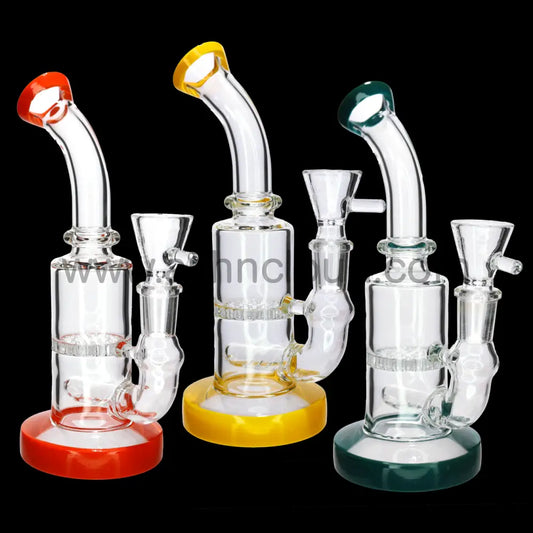 7 in - Classic Glass Bong 1 Honeycomb Small