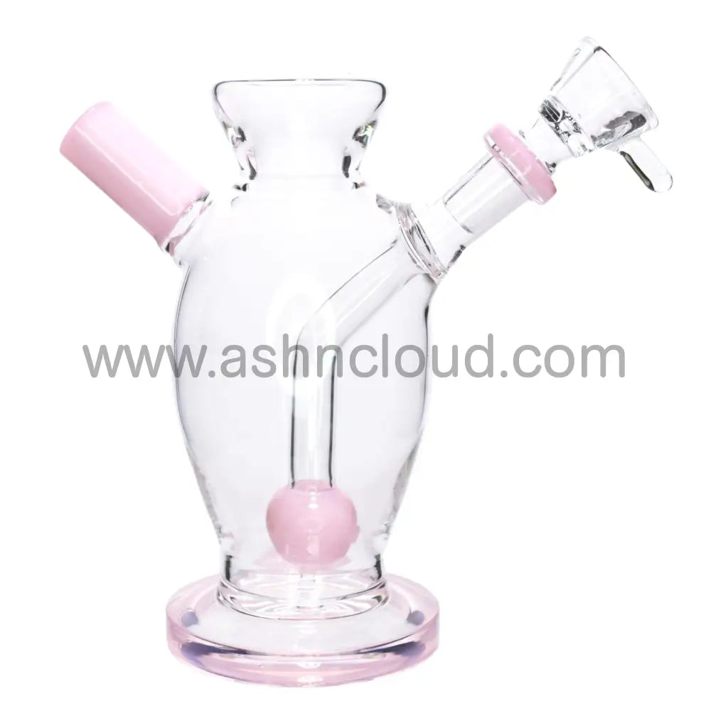 7 In - Clear Ball Glass Bong Perc Slime Colors