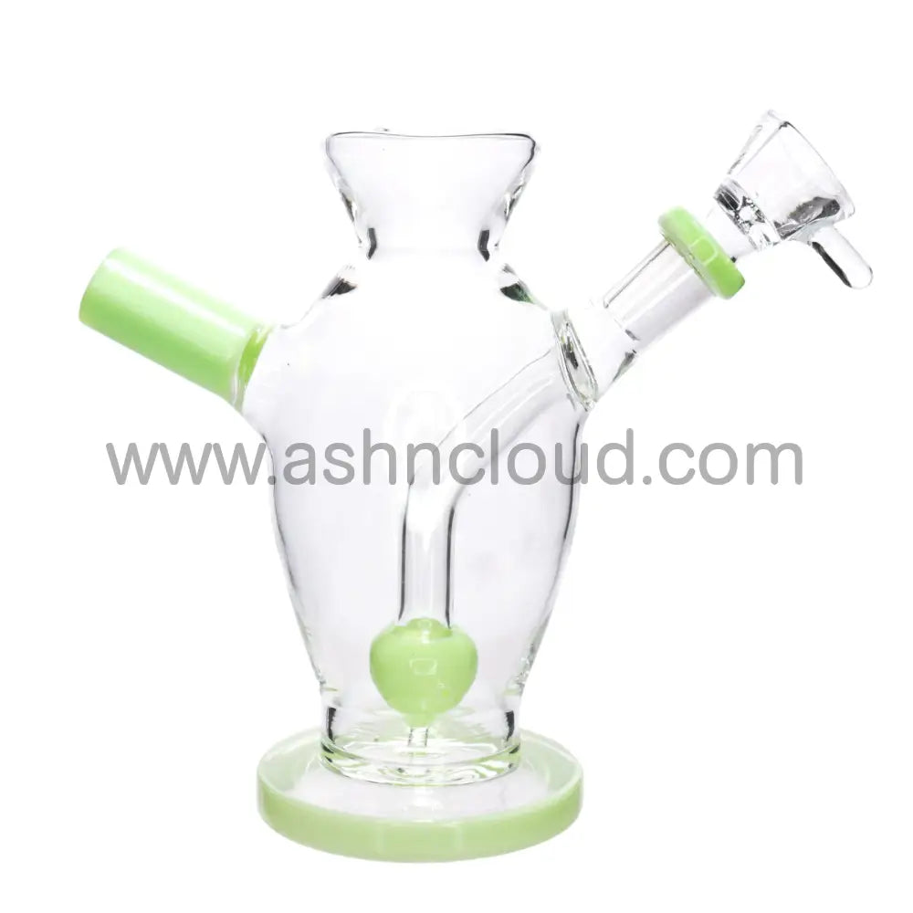 7 In - Clear Ball Glass Bong Perc Slime Colors