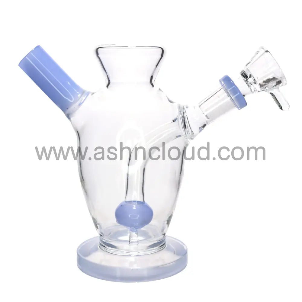 7 In - Clear Ball Glass Bong Perc Slime Colors
