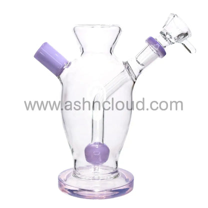 7 In - Clear Ball Glass Bong Perc Slime Colors