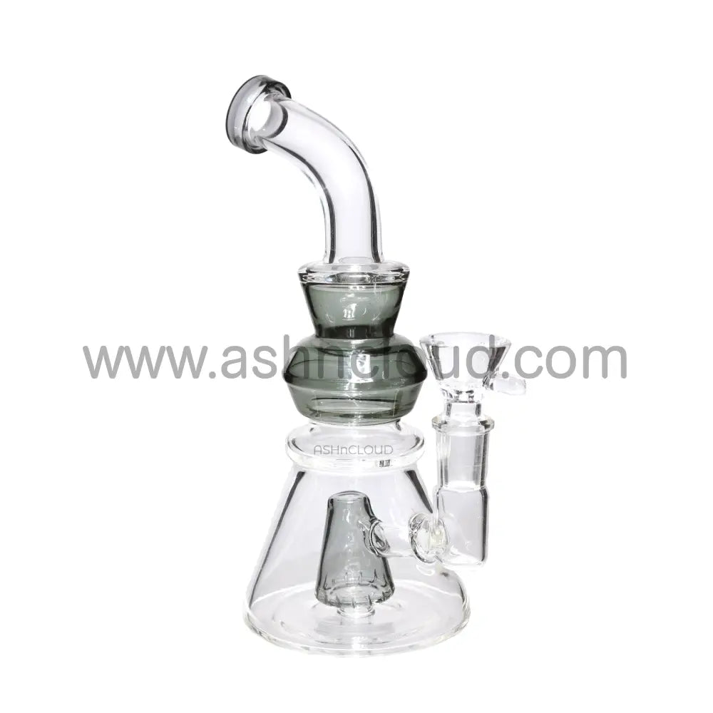 7 In - Clear Glass Colors Bong Cone Perc