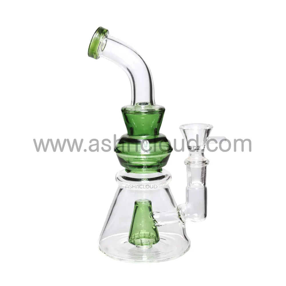 7 In - Clear Glass Colors Bong Cone Perc