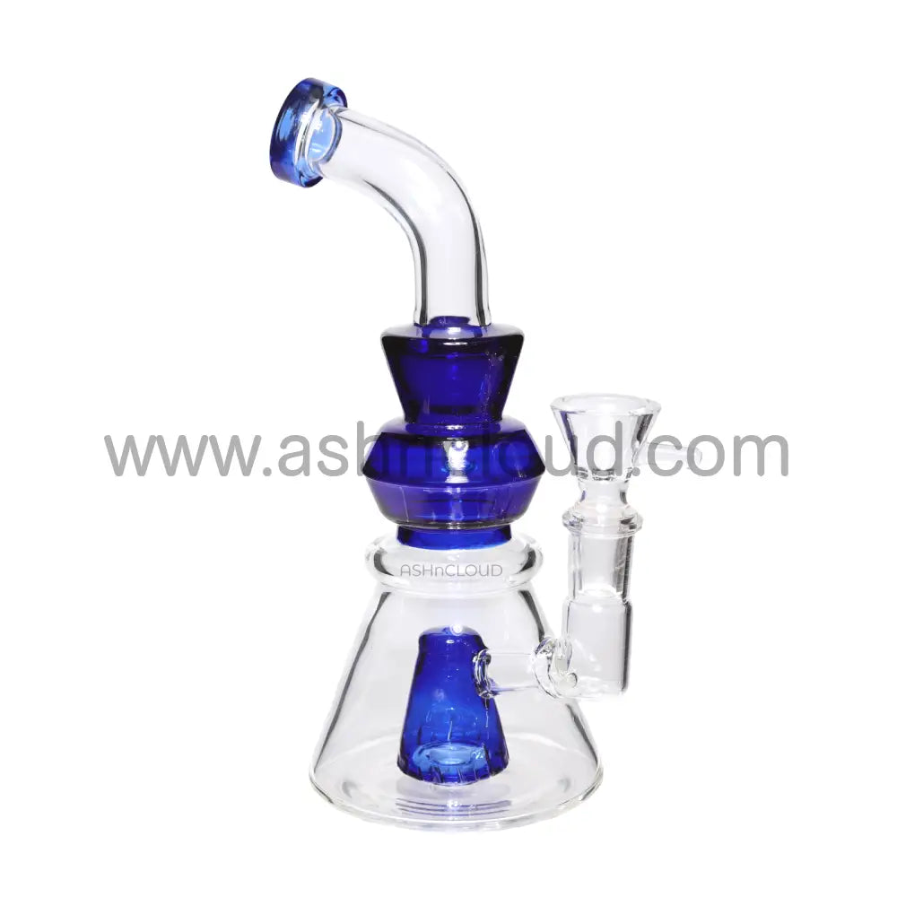 7 In - Clear Glass Colors Bong Cone Perc