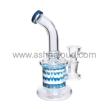 7 In - Clear Rasta Glass Bong Perc