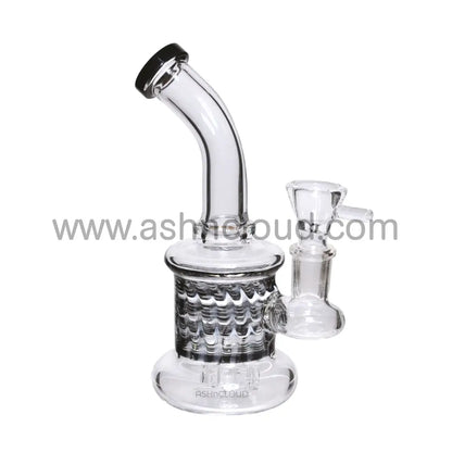 7 In - Clear Rasta Glass Bong Perc