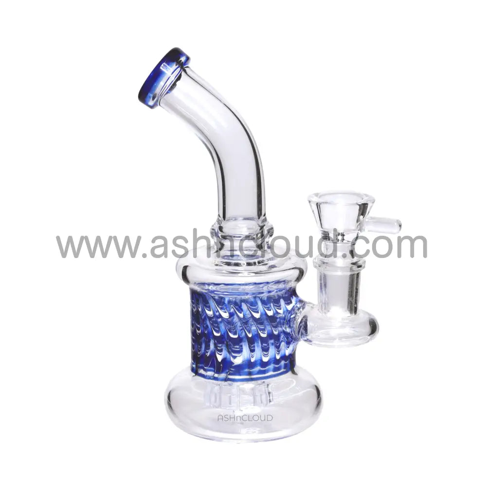 7 In - Clear Rasta Glass Bong Perc