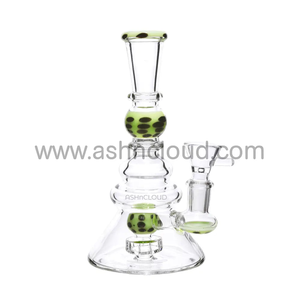 7 In - Clear Slime Polka Dots Glass Bong Perc