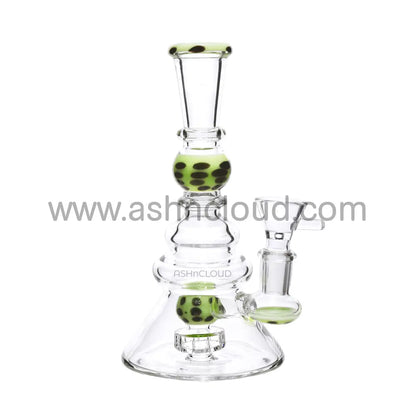 7 In - Clear Slime Polka Dots Glass Bong Perc