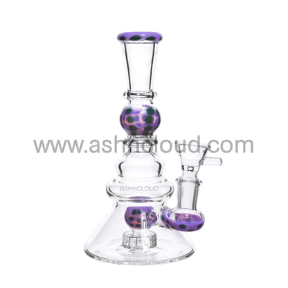 7 In - Clear Slime Polka Dots Glass Bong Perc