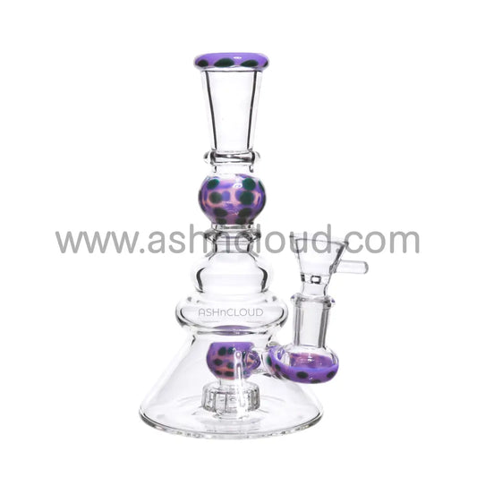 7 In - Clear Slime Polka Dots Glass Bong Perc