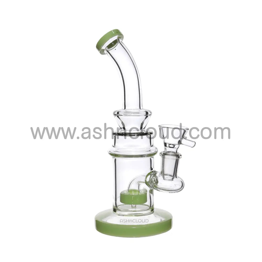 7 In - Clear Vent Neck Slime Perc Colors Bong