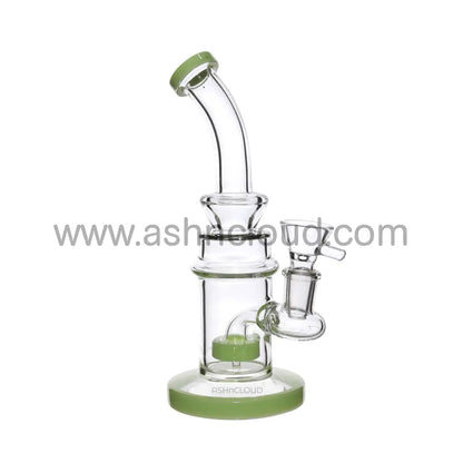 7 In - Clear Vent Neck Slime Perc Colors Bong