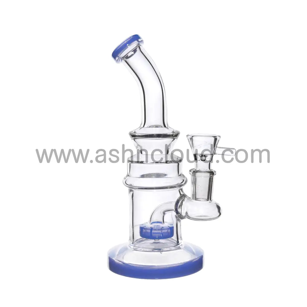 7 In - Clear Vent Neck Slime Perc Colors Bong