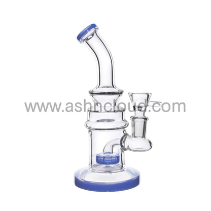 7 In - Clear Vent Neck Slime Perc Colors Bong