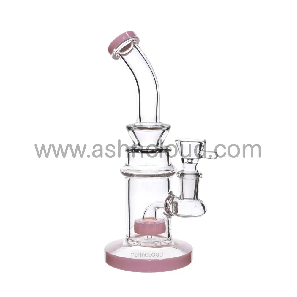 7 In - Clear Vent Neck Slime Perc Colors Bong