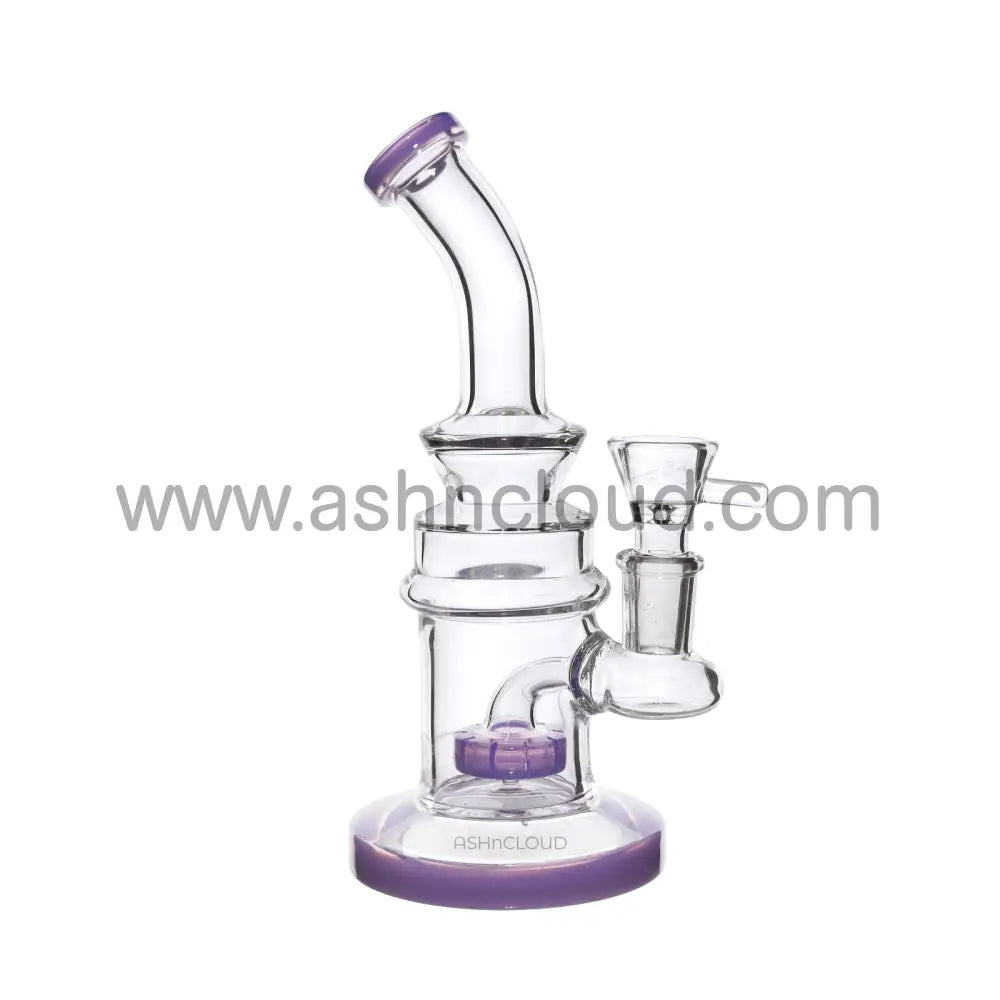 7 In - Clear Vent Neck Slime Perc Colors Bong