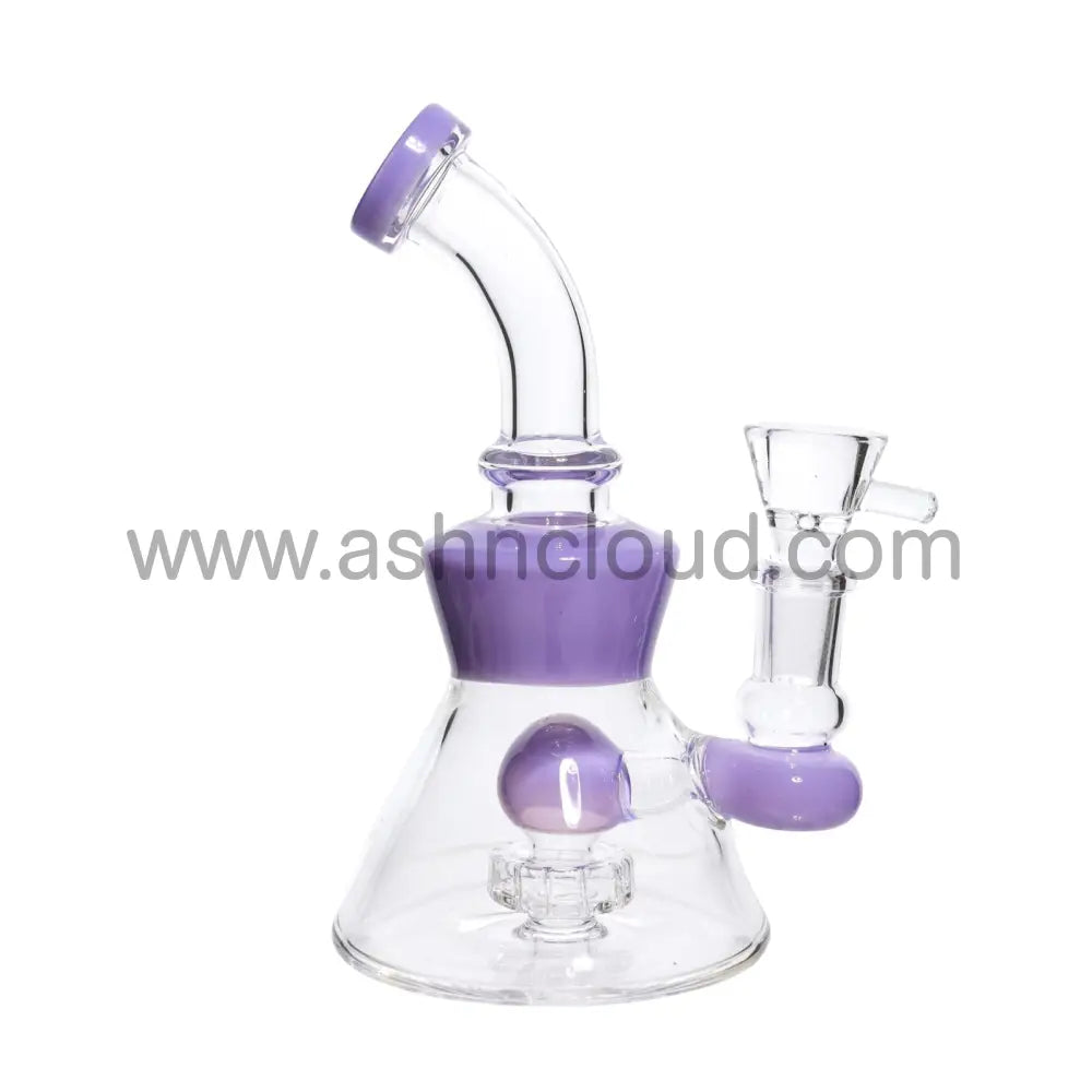 7 In - Cone Glass Mini Bong Slime Colors