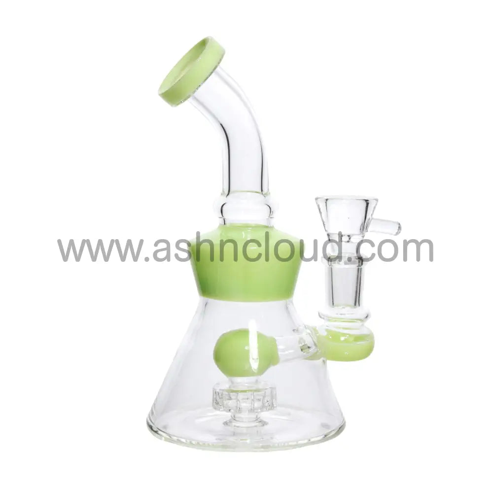 7 In - Cone Glass Mini Bong Slime Colors