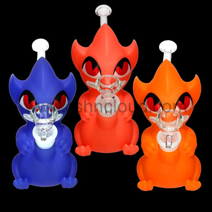 7 in - Demon Water Pipe Silicone Glass Bong Best Seller