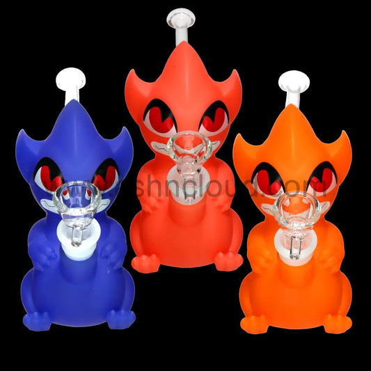 7 in - Demon Water Pipe Silicone Glass Bong Best Seller