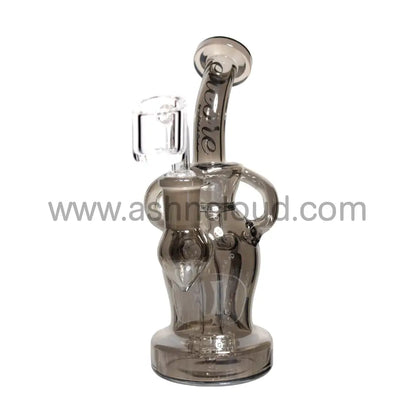 7 In - Fancy Metallic Shine Glass Recycler