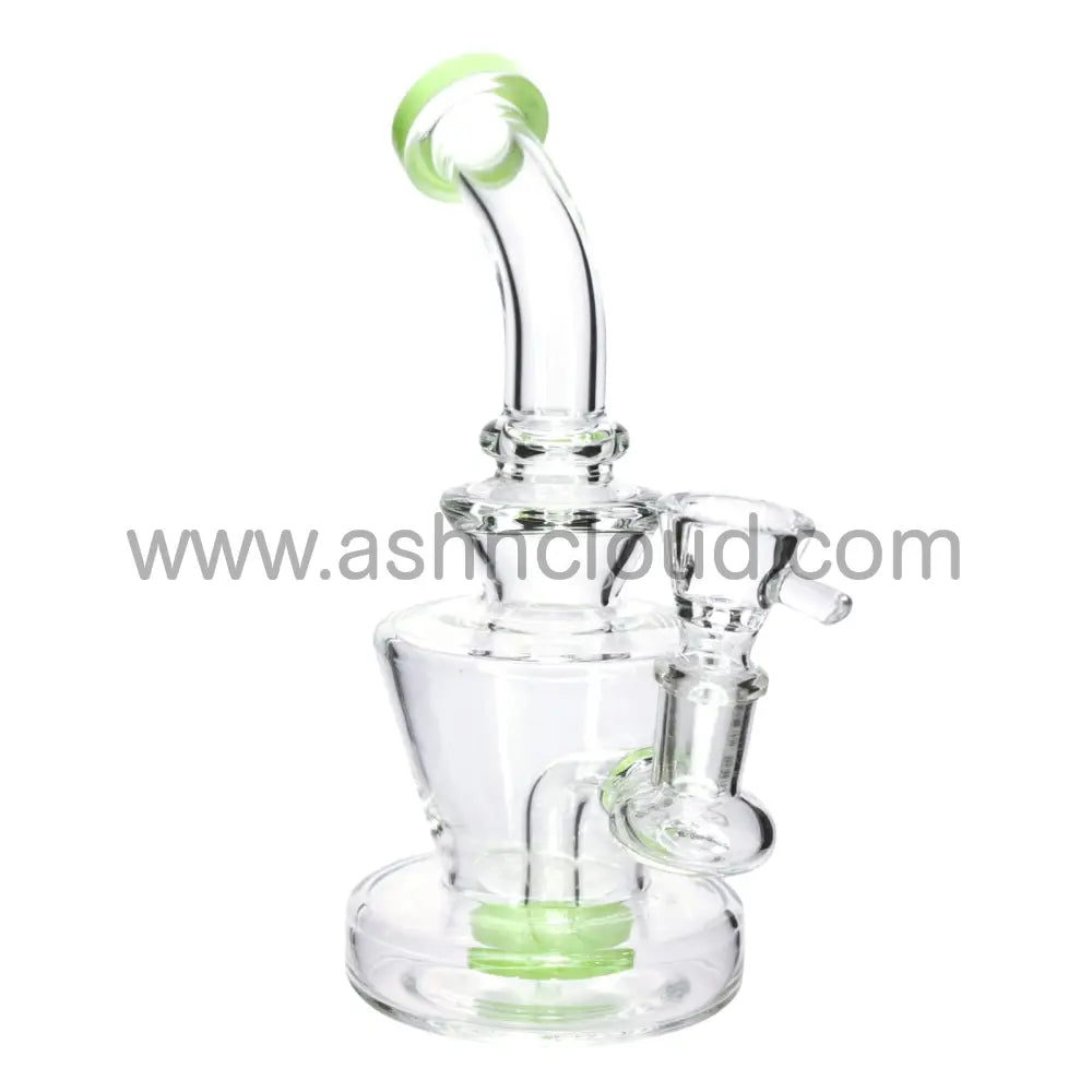 7 In - Glass Bong Slime Color Perc Clear Simple