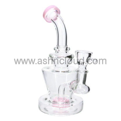 7 In - Glass Bong Slime Color Perc Clear Simple