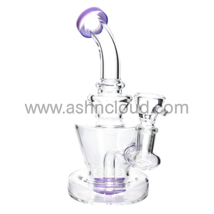 7 In - Glass Bong Slime Color Perc Clear Simple