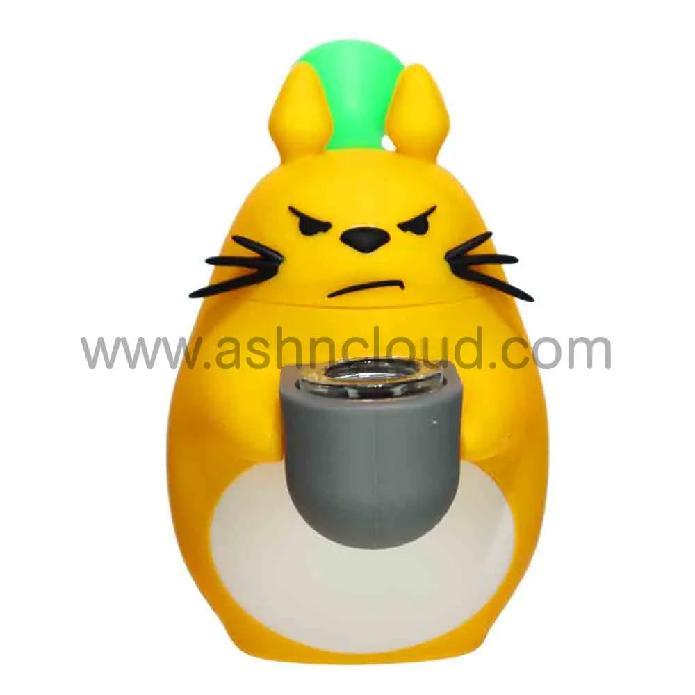 7 in -Grumpy Animal Silicone Bong – Bold Fun Design for Smoke Shops (Multiple Colors)