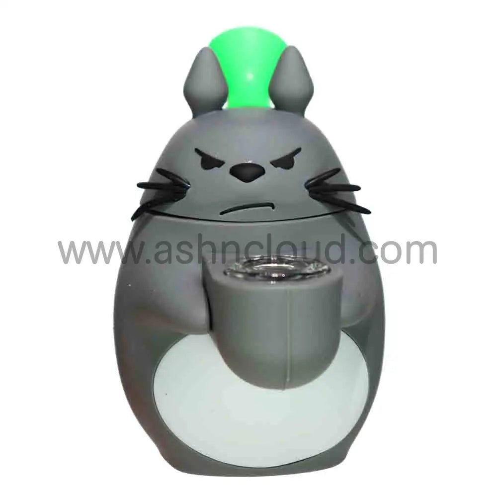 7 in -Grumpy Animal Silicone Bong – Bold Fun Design for Smoke Shops (Multiple Colors)