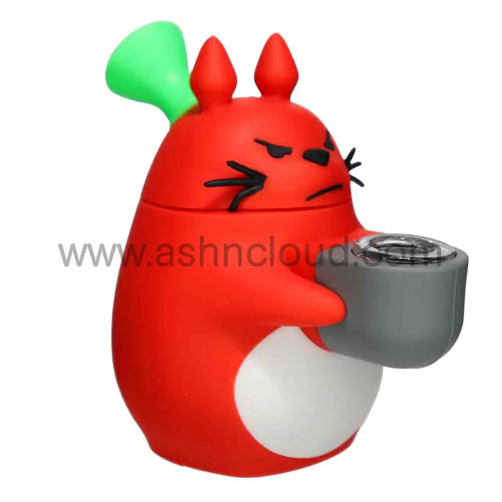 7 in -Grumpy Animal Silicone Bong – Bold Fun Design for Smoke Shops (Multiple Colors)