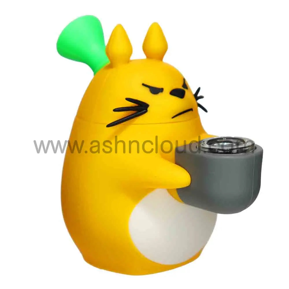 7 in -Grumpy Animal Silicone Bong – Bold Fun Design for Smoke Shops (Multiple Colors)